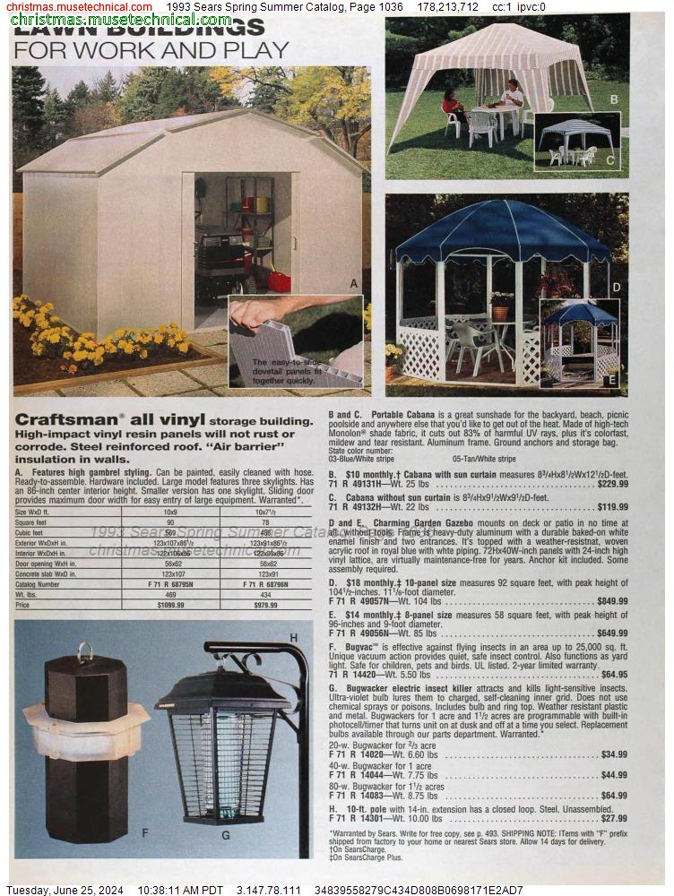1993 Sears Spring Summer Catalog, Page 1036