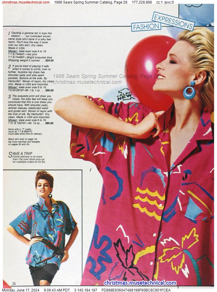 1986 Sears Spring Summer Catalog, Page 28