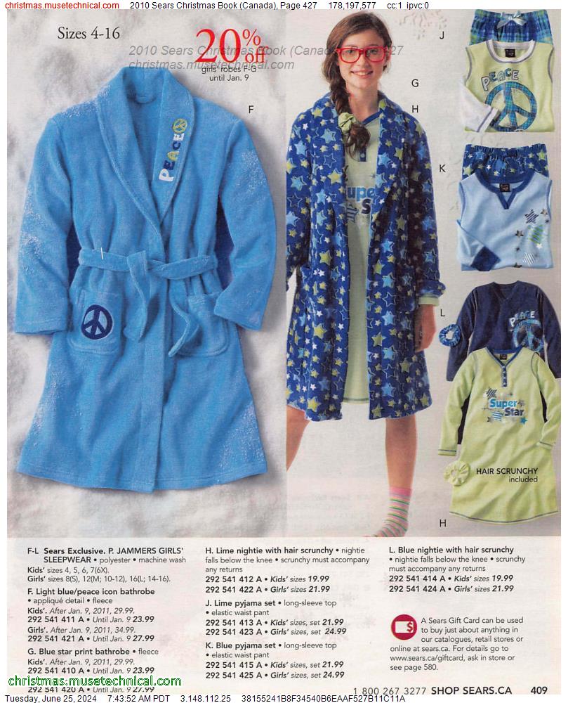 2010 Sears Christmas Book (Canada), Page 427