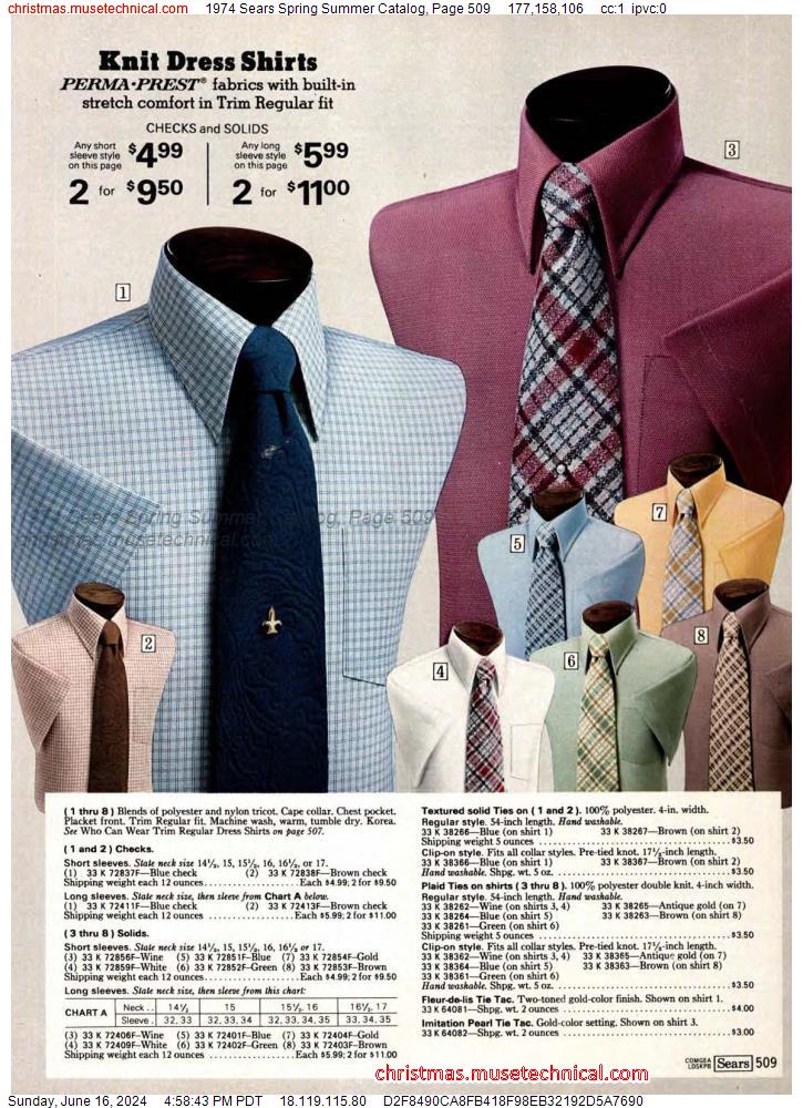 1974 Sears Spring Summer Catalog, Page 509
