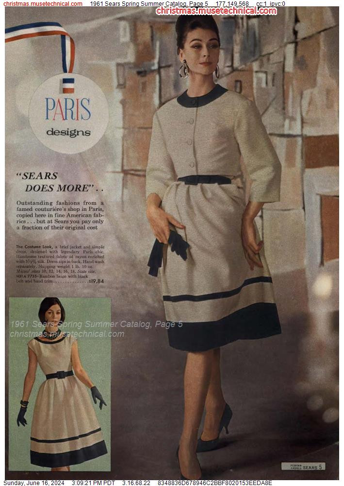 1961 Sears Spring Summer Catalog, Page 5