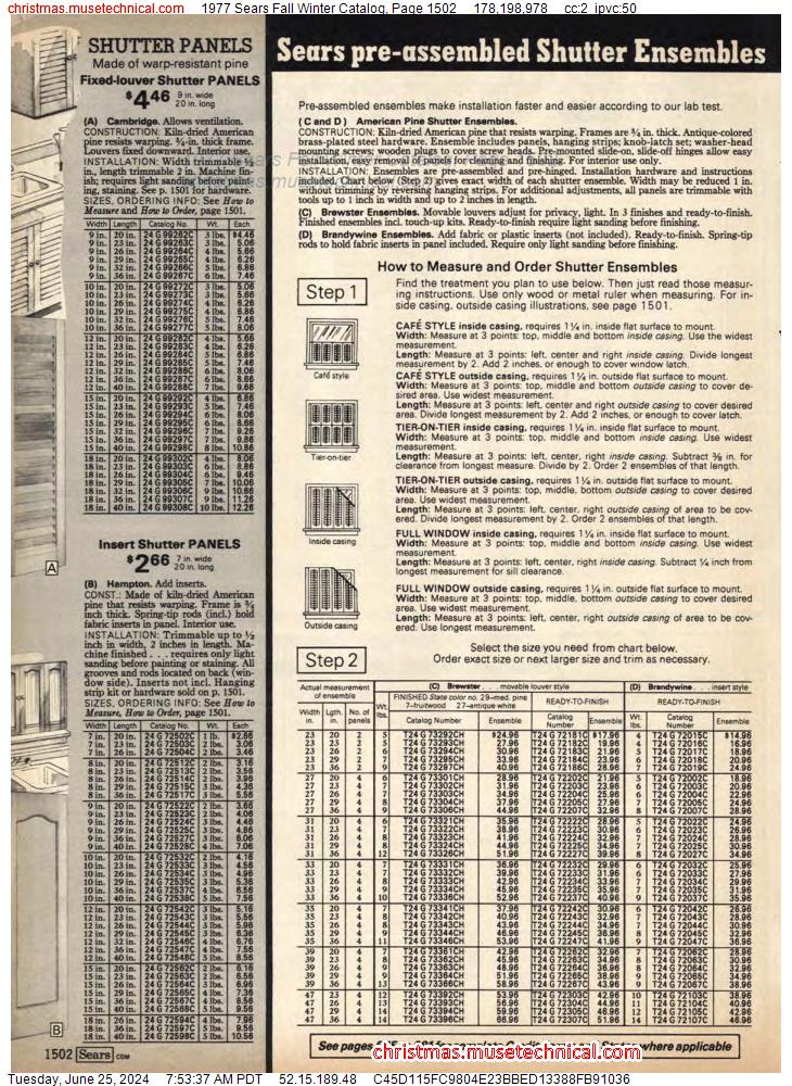 1977 Sears Fall Winter Catalog, Page 1502