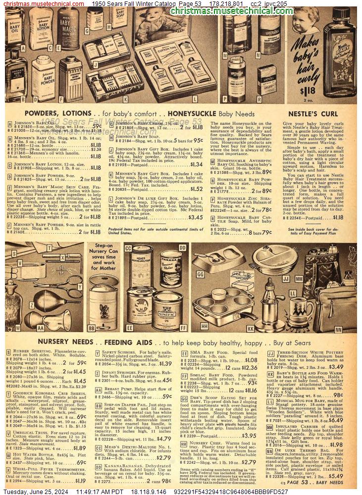 1950 Sears Fall Winter Catalog, Page 53