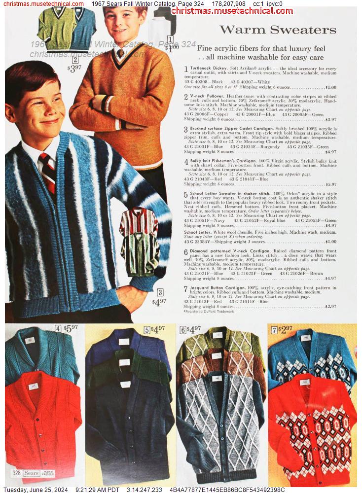 1967 Sears Fall Winter Catalog, Page 324