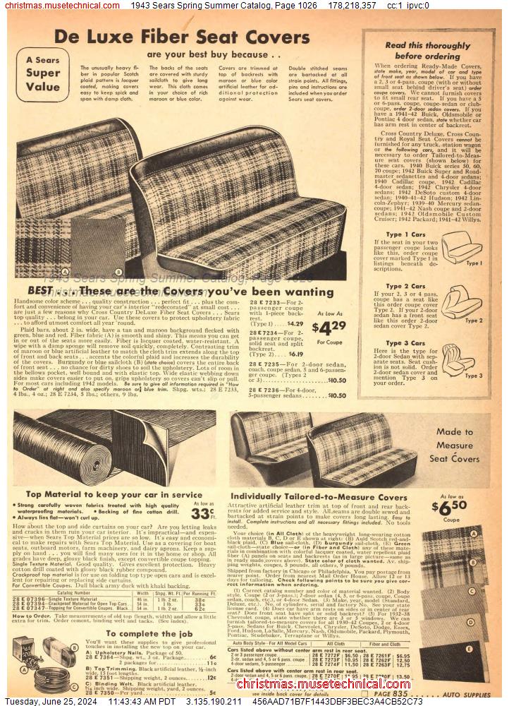 1943 Sears Spring Summer Catalog, Page 1026