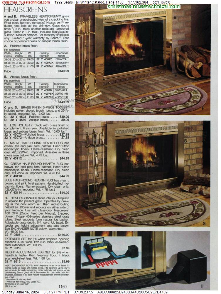 1992 Sears Fall Winter Catalog, Page 1158