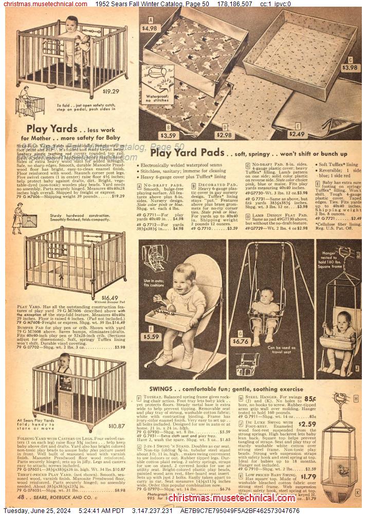 1952 Sears Fall Winter Catalog, Page 50