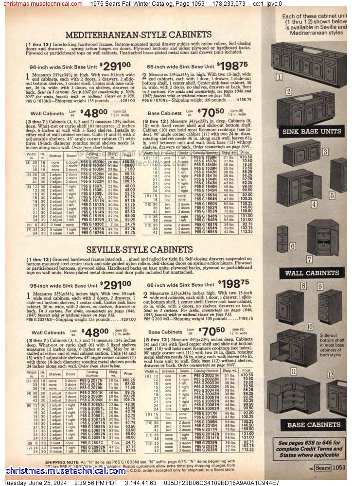 1975 Sears Fall Winter Catalog, Page 1053