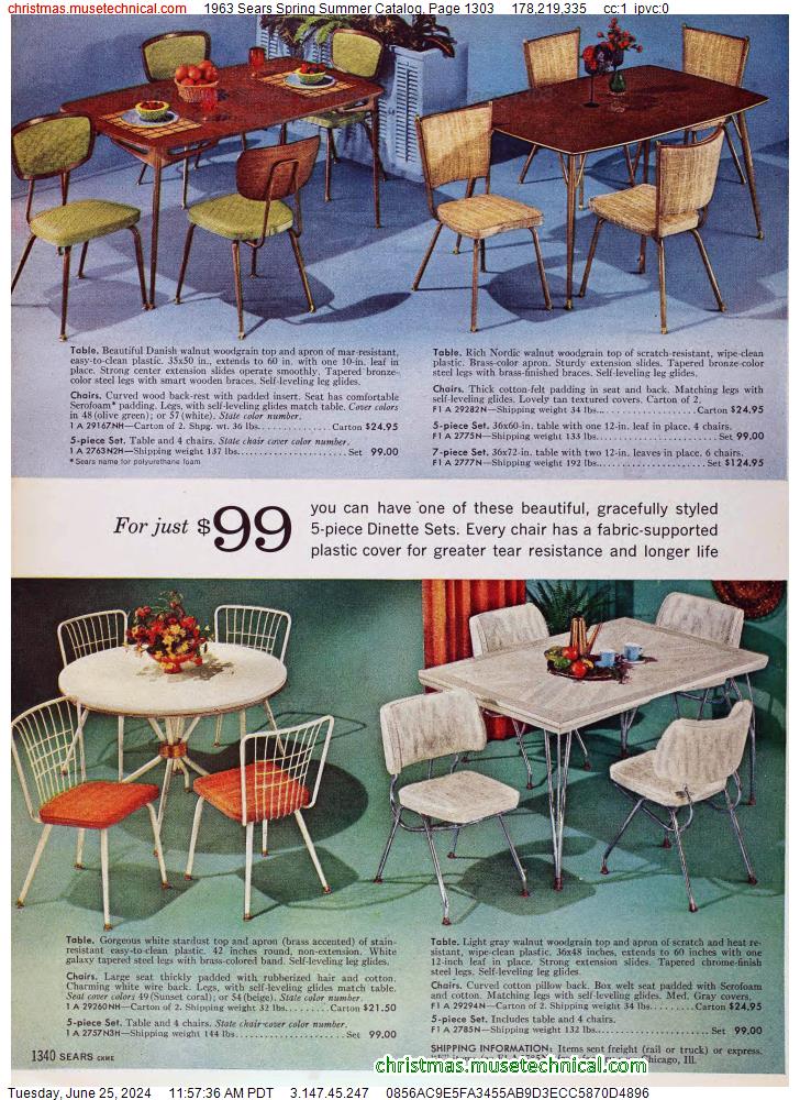 1963 Sears Spring Summer Catalog, Page 1303