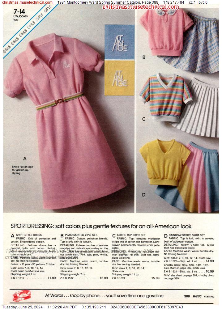 1981 Montgomery Ward Spring Summer Catalog, Page 388