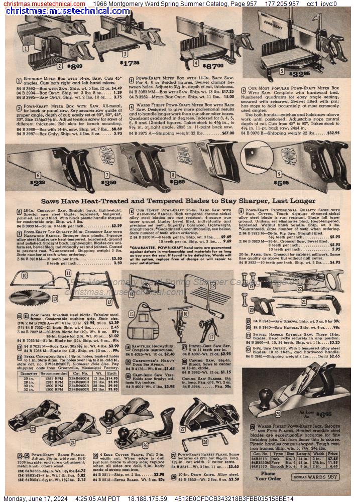 1966 Montgomery Ward Spring Summer Catalog, Page 957
