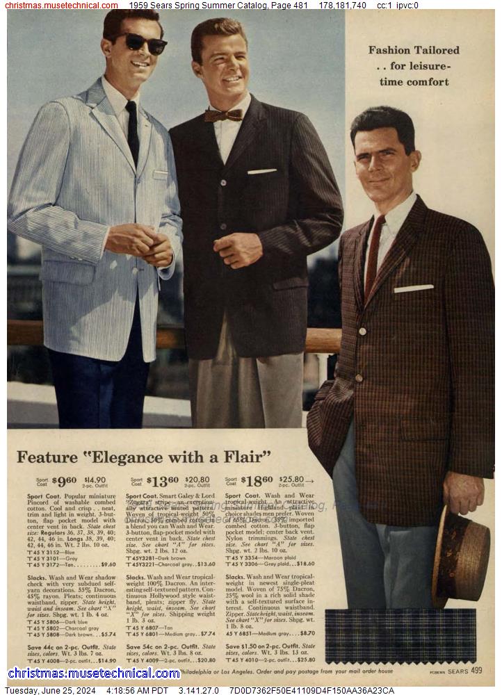 1959 Sears Spring Summer Catalog, Page 481