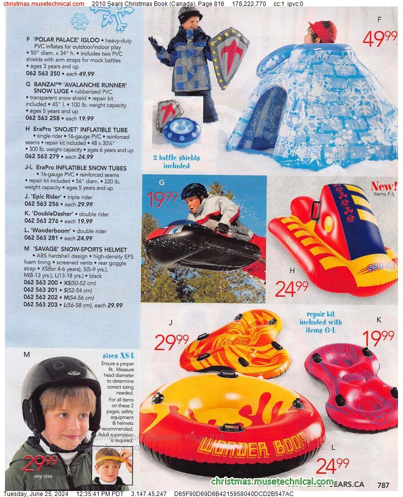 2010 Sears Christmas Book (Canada), Page 816