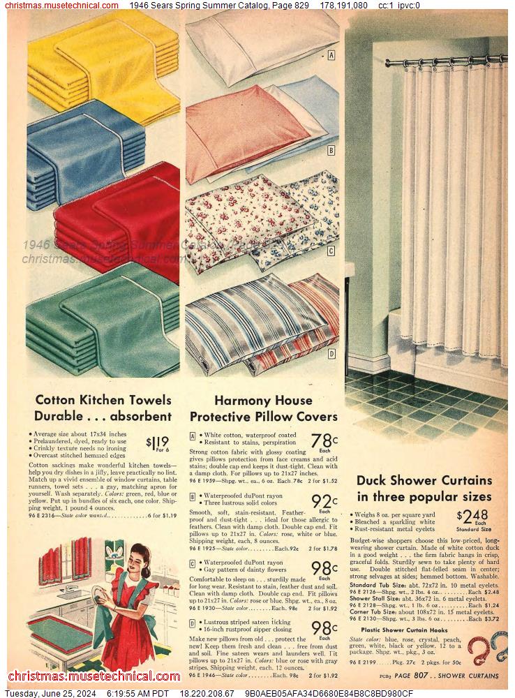 1946 Sears Spring Summer Catalog, Page 829