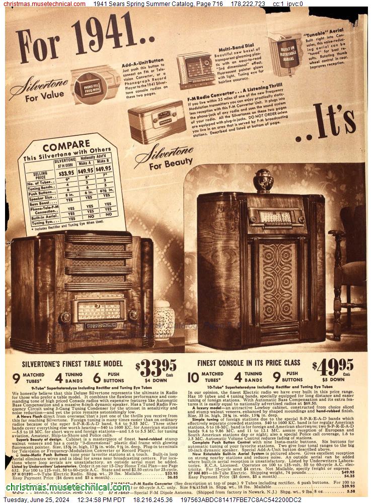 1941 Sears Spring Summer Catalog, Page 716