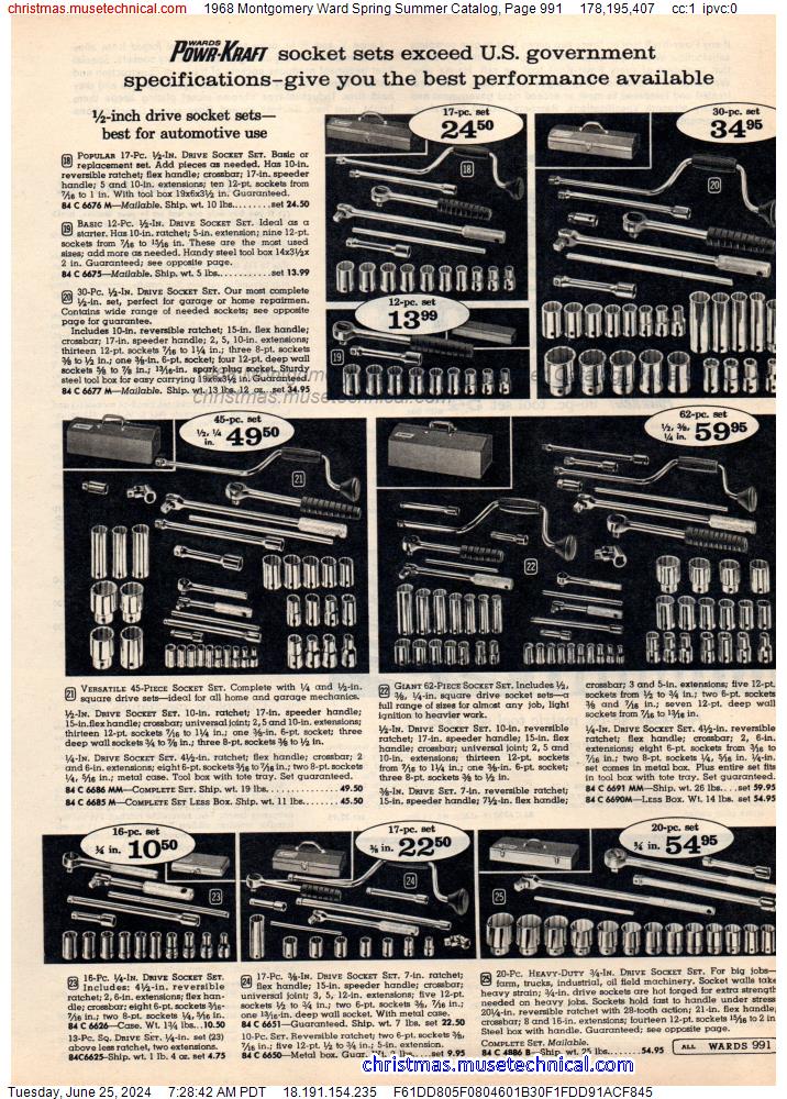 1968 Montgomery Ward Spring Summer Catalog, Page 991