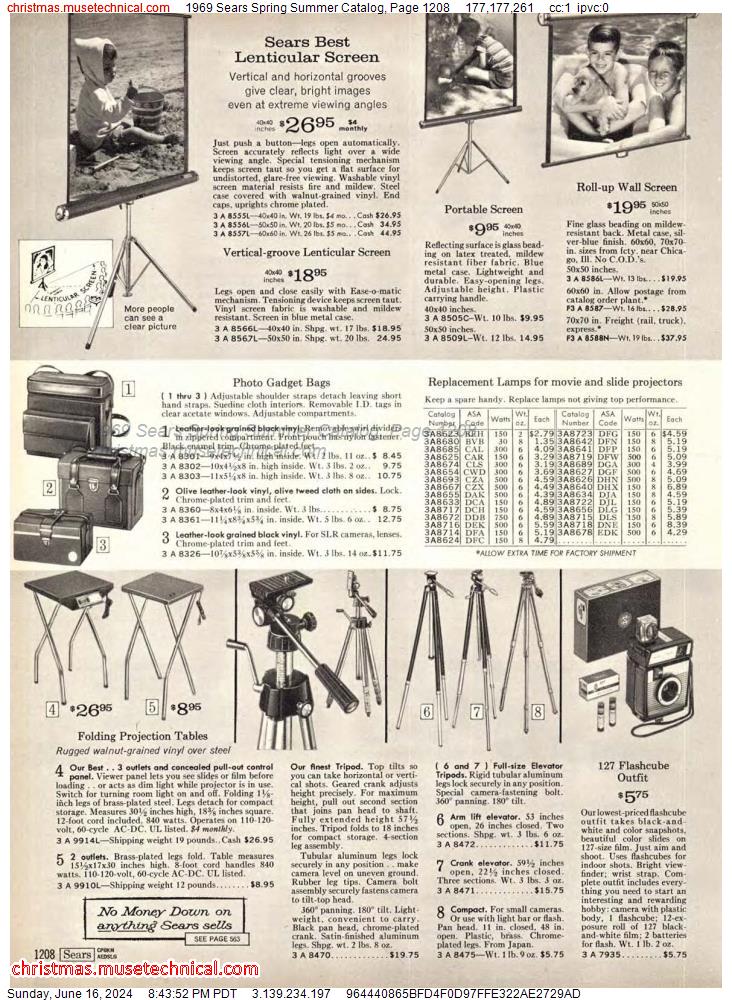 1969 Sears Spring Summer Catalog, Page 1208