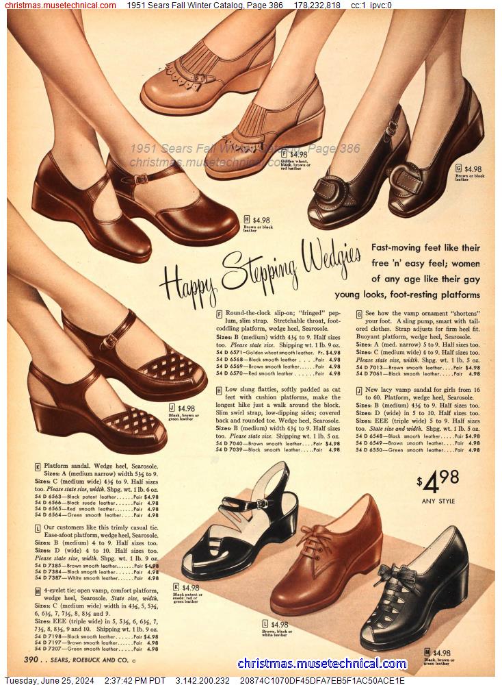 1951 Sears Fall Winter Catalog, Page 386