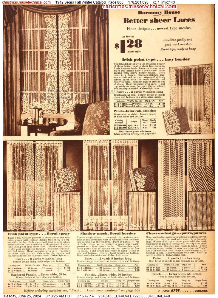 1942 Sears Fall Winter Catalog, Page 800