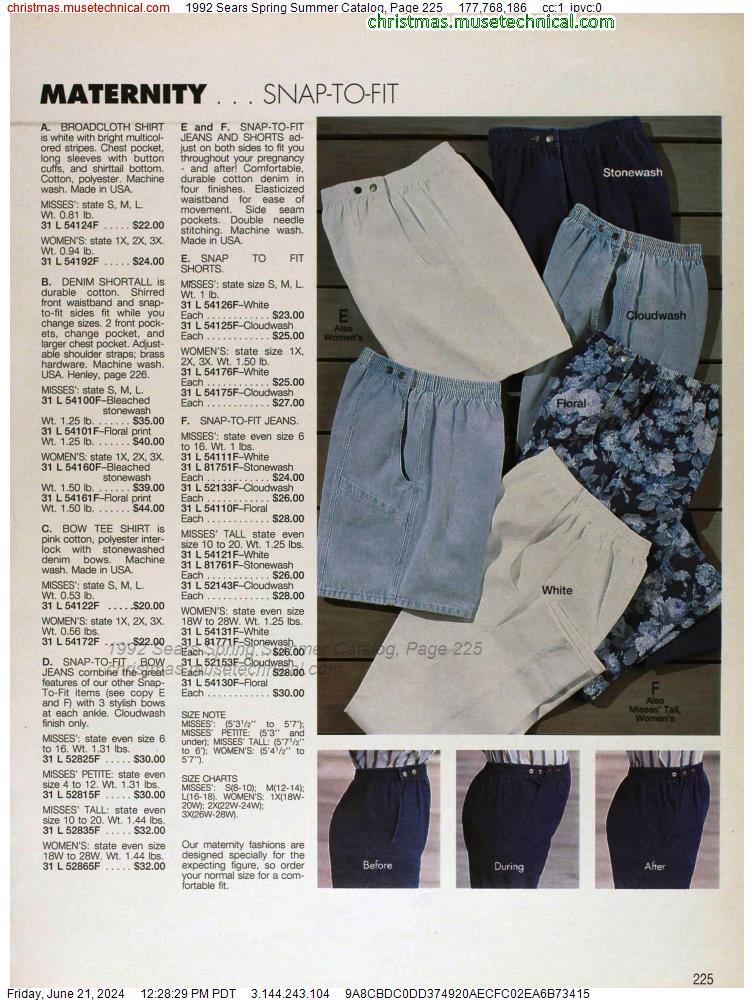 1992 Sears Spring Summer Catalog, Page 225