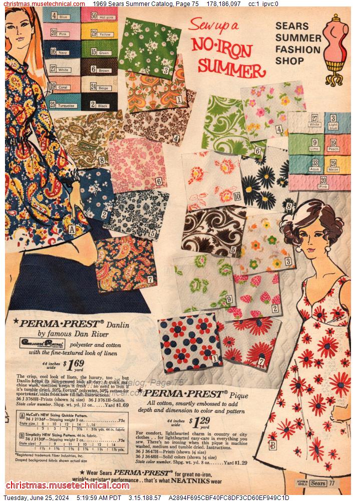 1969 Sears Summer Catalog, Page 75