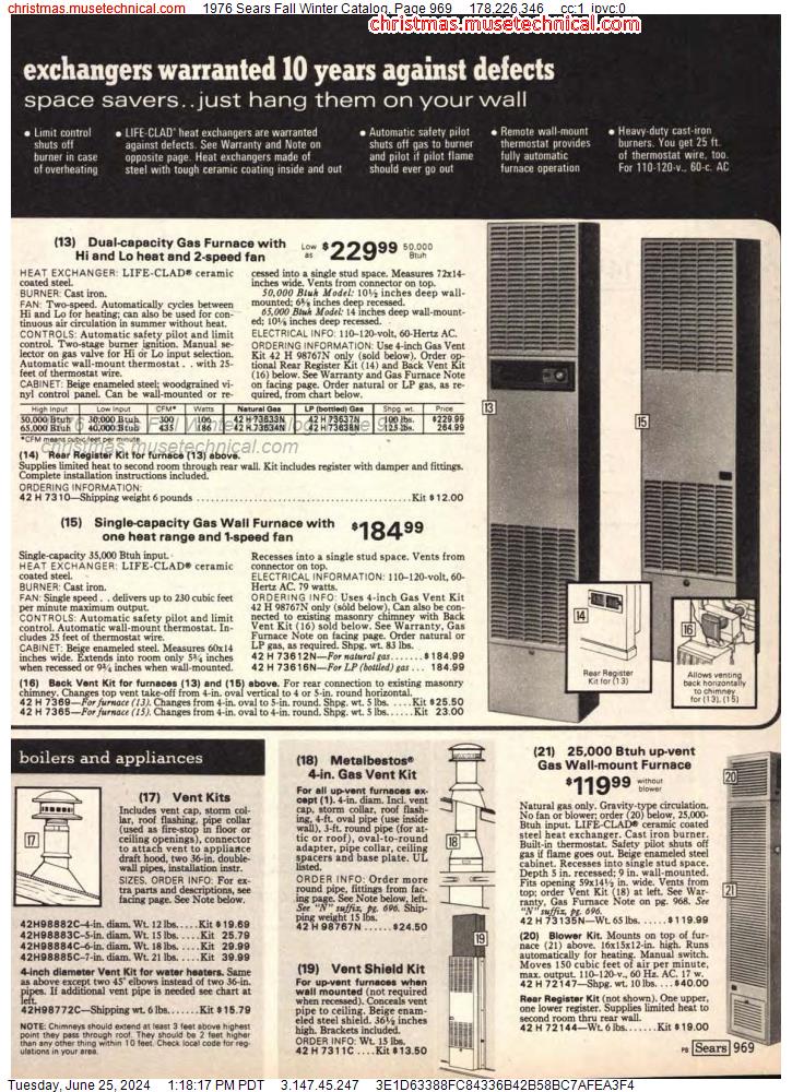 1976 Sears Fall Winter Catalog, Page 969