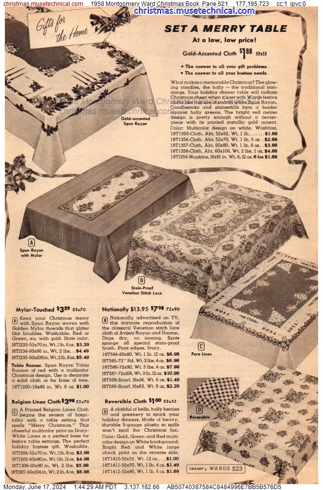 1958 Montgomery Ward Christmas Book, Page 521