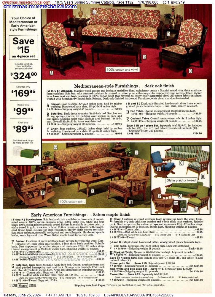 1975 Sears Spring Summer Catalog, Page 1132
