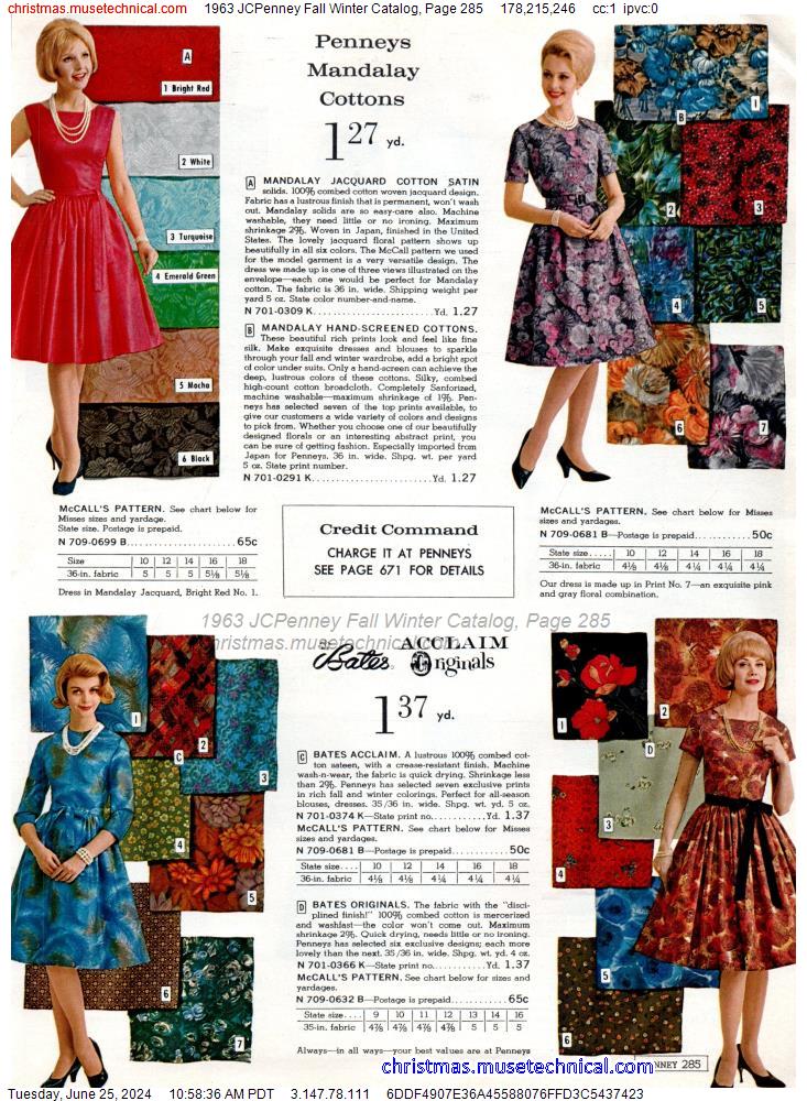 1963 JCPenney Fall Winter Catalog, Page 285