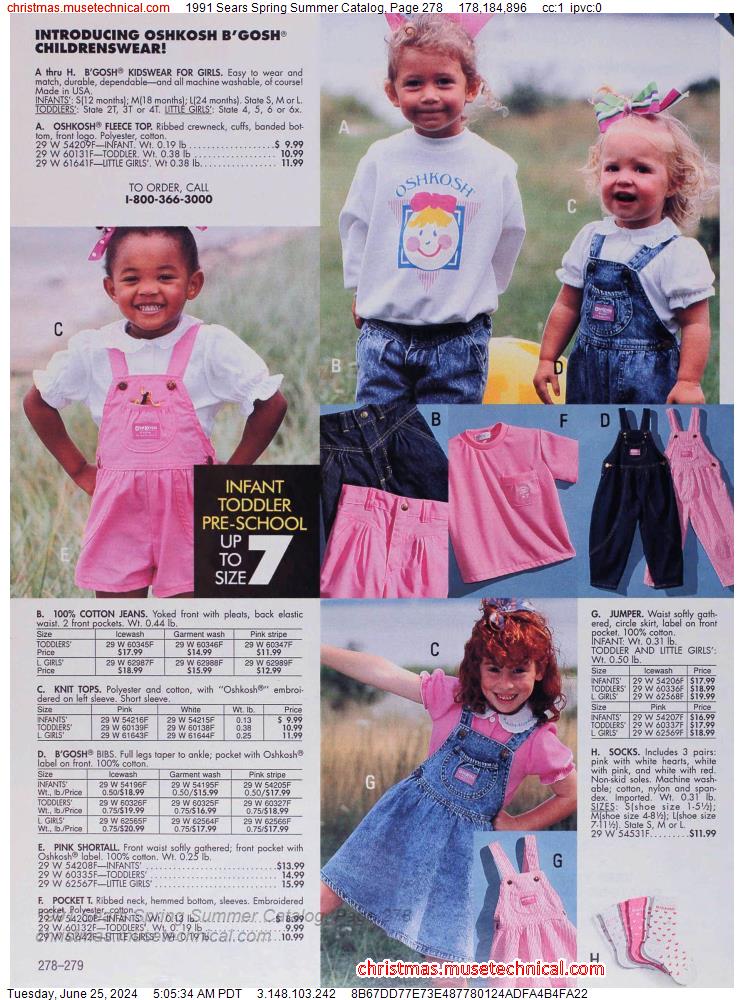 1991 Sears Spring Summer Catalog, Page 278