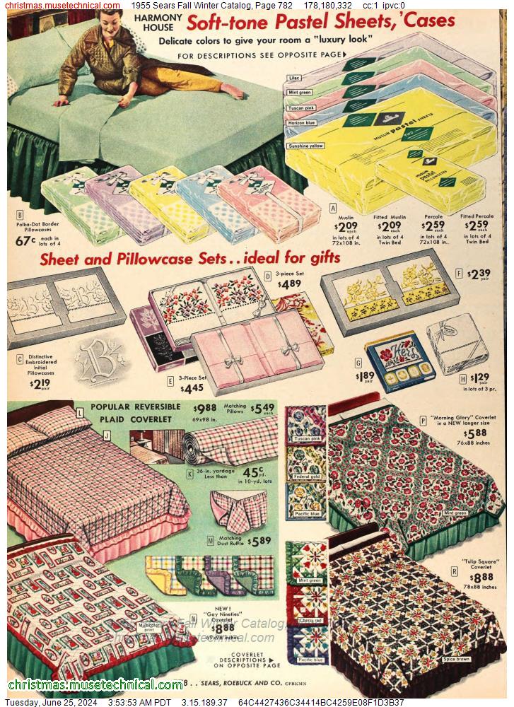 1955 Sears Fall Winter Catalog, Page 782