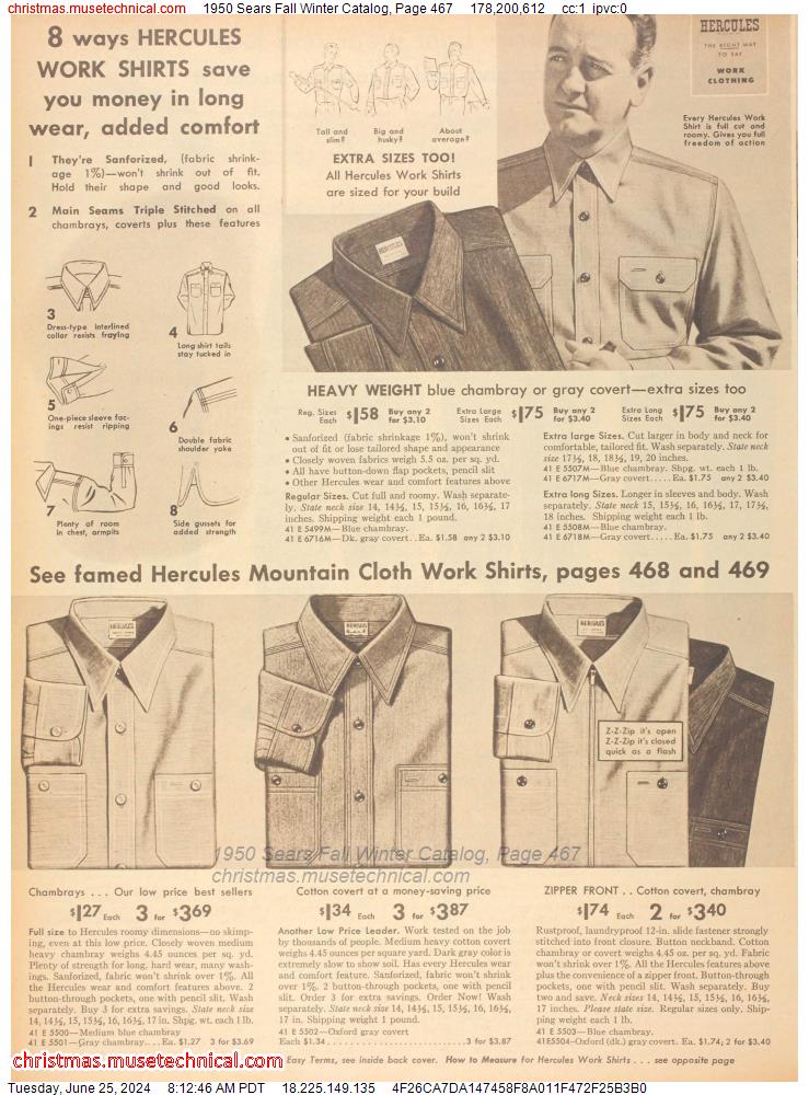 1950 Sears Fall Winter Catalog, Page 467