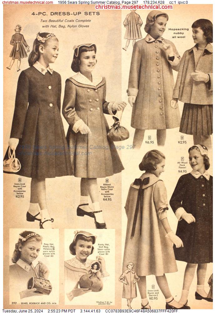 1956 Sears Spring Summer Catalog, Page 297