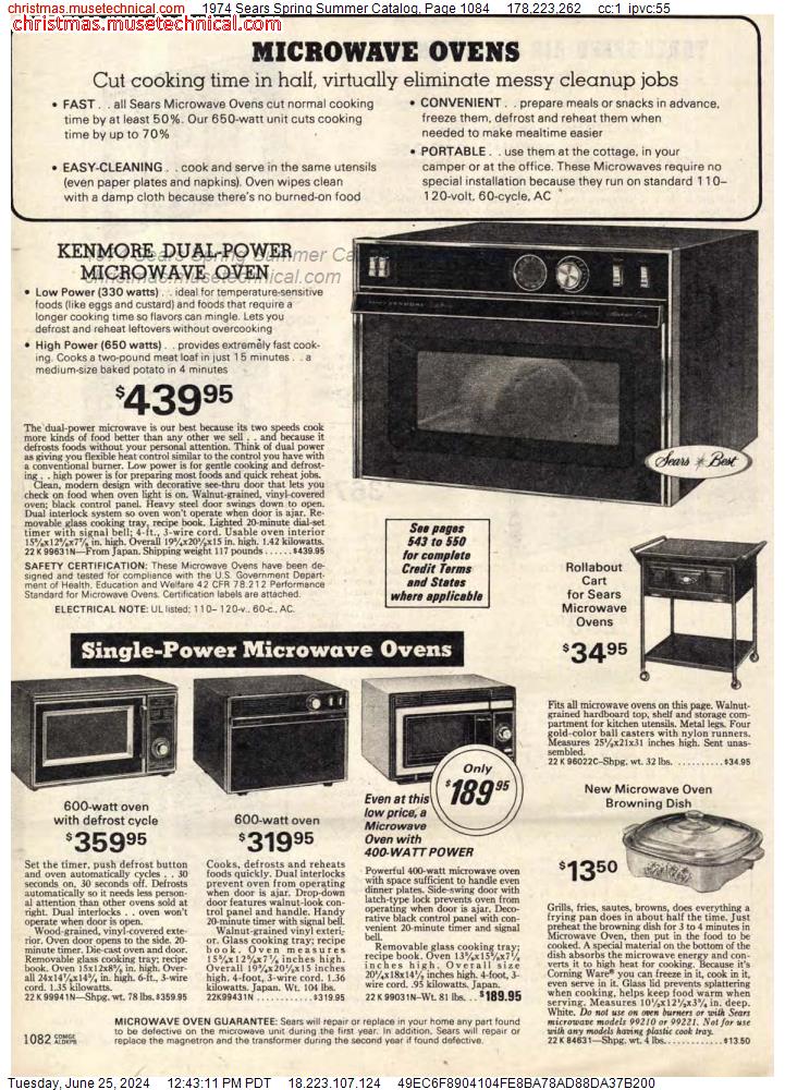 1974 Sears Spring Summer Catalog, Page 1084