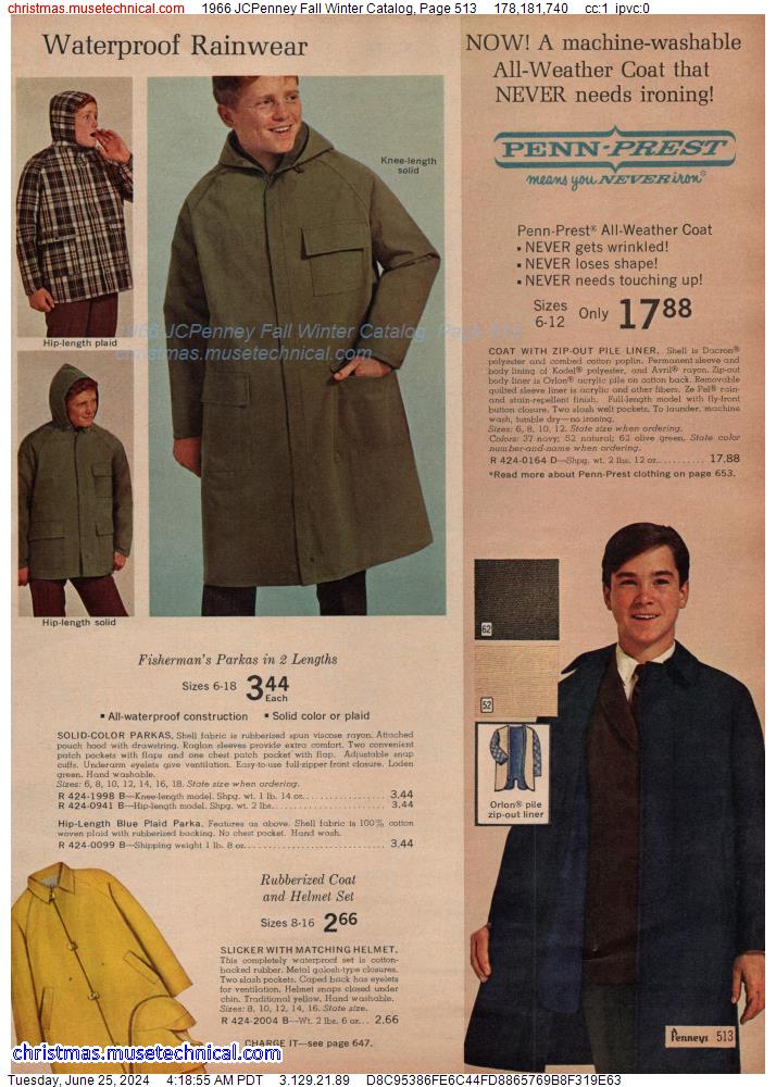 1966 JCPenney Fall Winter Catalog, Page 513