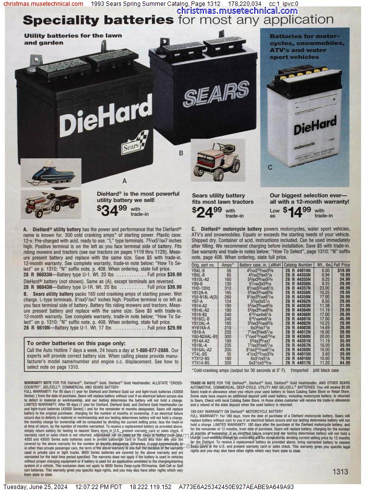1993 Sears Spring Summer Catalog, Page 1312