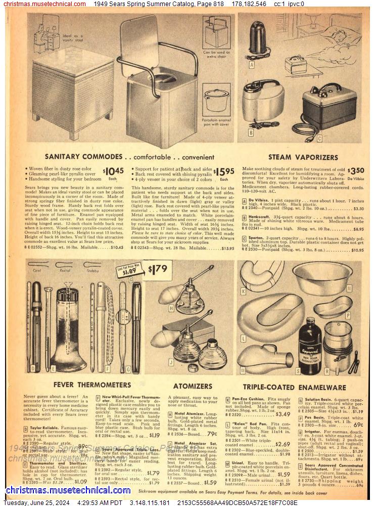 1949 Sears Spring Summer Catalog, Page 818