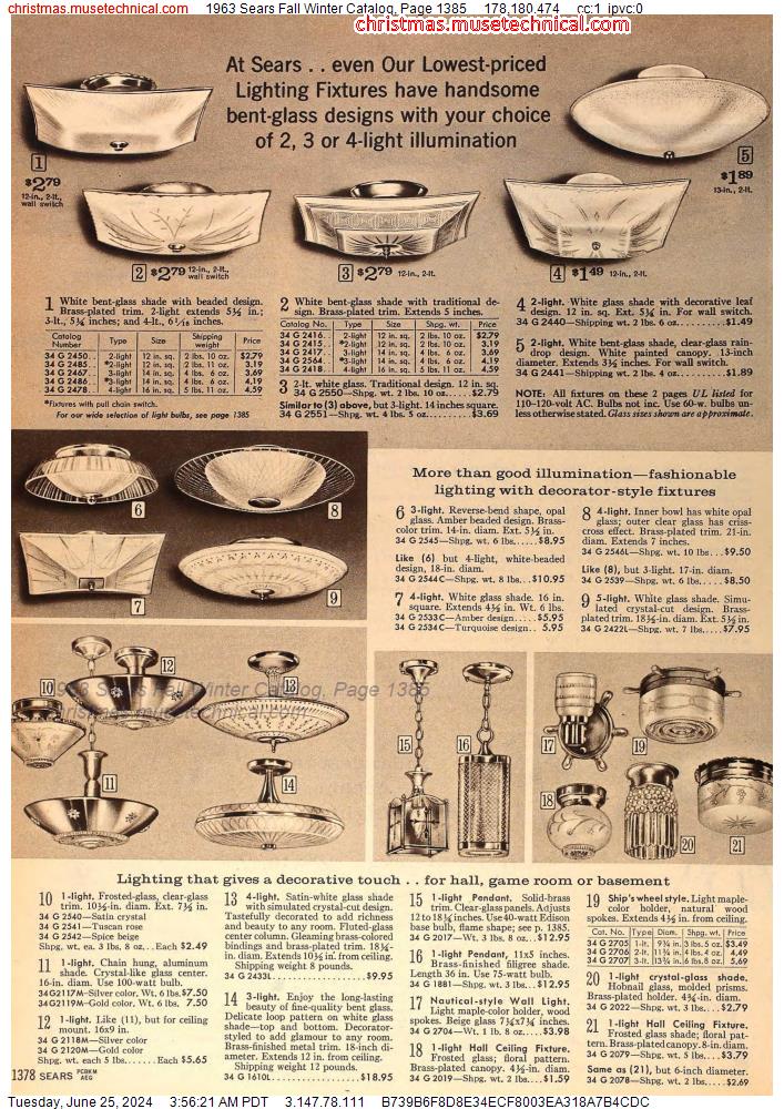 1963 Sears Fall Winter Catalog, Page 1385
