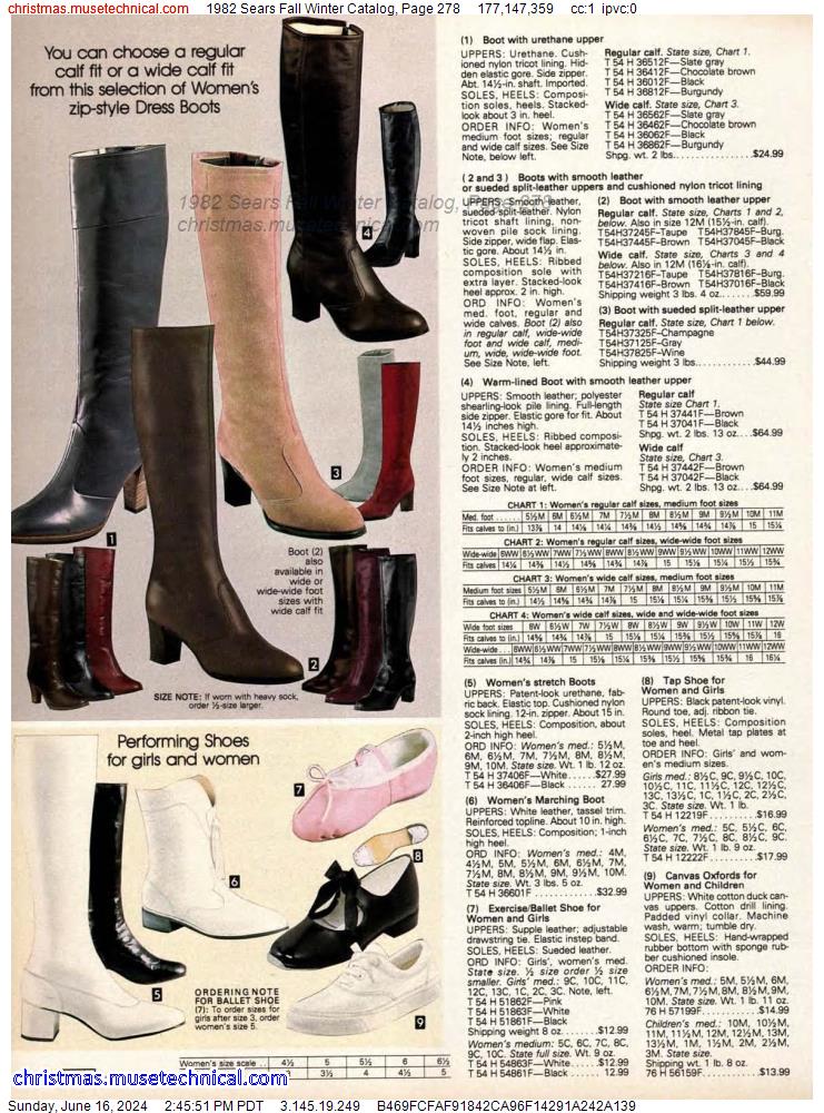 1982 Sears Fall Winter Catalog, Page 278