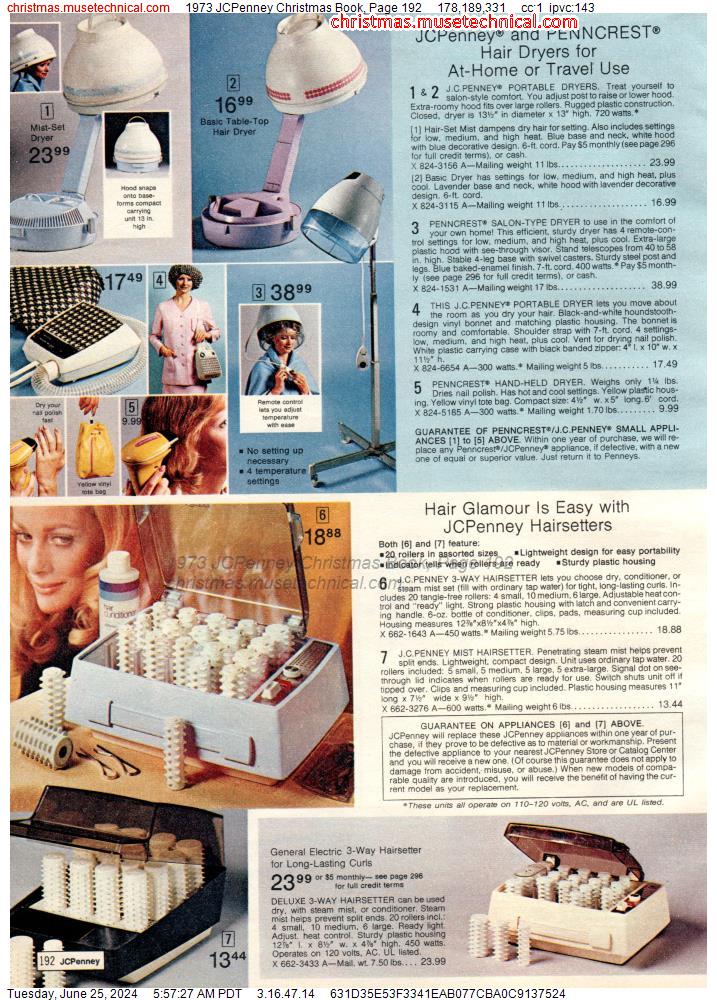 1973 JCPenney Christmas Book, Page 192