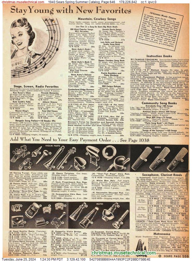 1940 Sears Spring Summer Catalog, Page 646