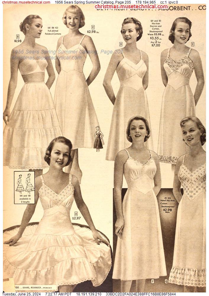 1956 Sears Spring Summer Catalog, Page 205