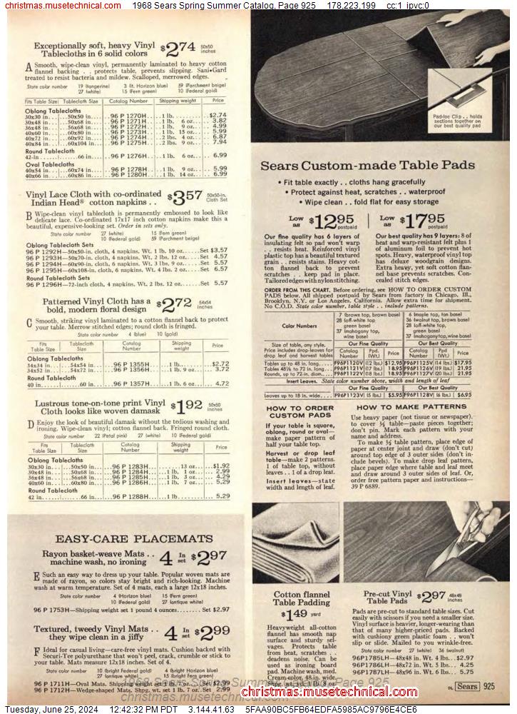 1968 Sears Spring Summer Catalog, Page 925