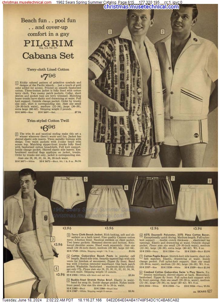 1962 Sears Spring Summer Catalog, Page 615