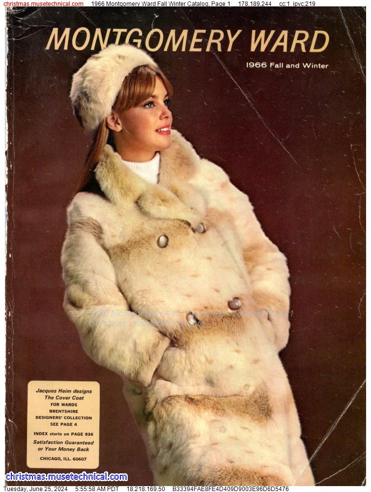 1966 Montgomery Ward Fall Winter Catalog, Page 1