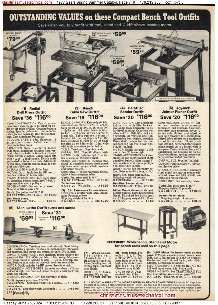 1977 Sears Spring Summer Catalog, Page 740