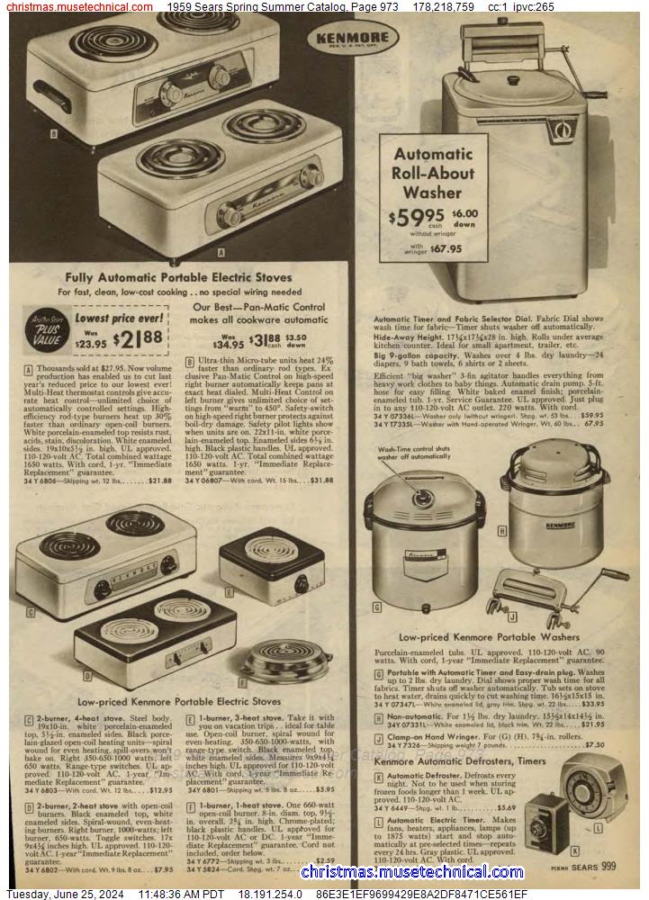 1959 Sears Spring Summer Catalog, Page 973