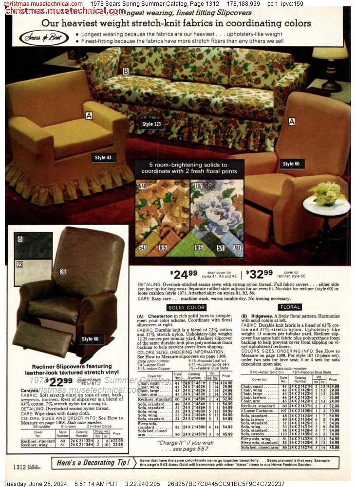 1978 Sears Spring Summer Catalog, Page 1312