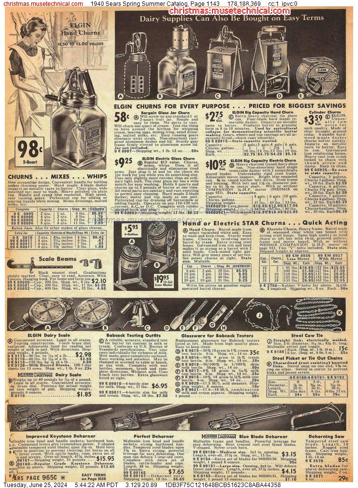1940 Sears Spring Summer Catalog, Page 1143
