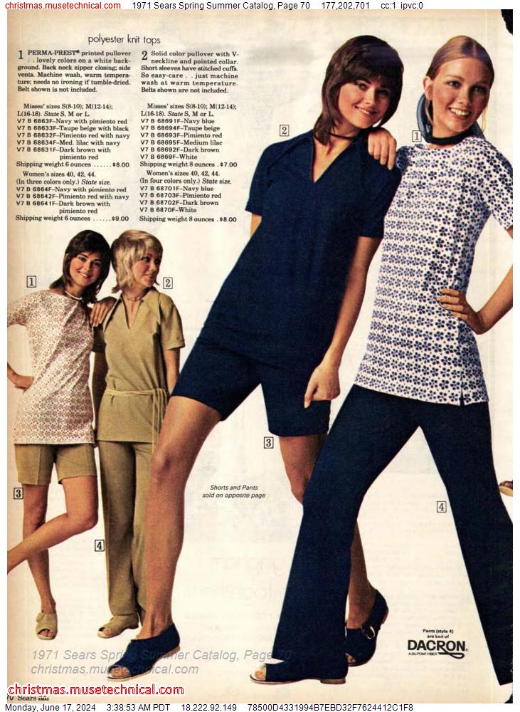 1971 Sears Spring Summer Catalog, Page 70